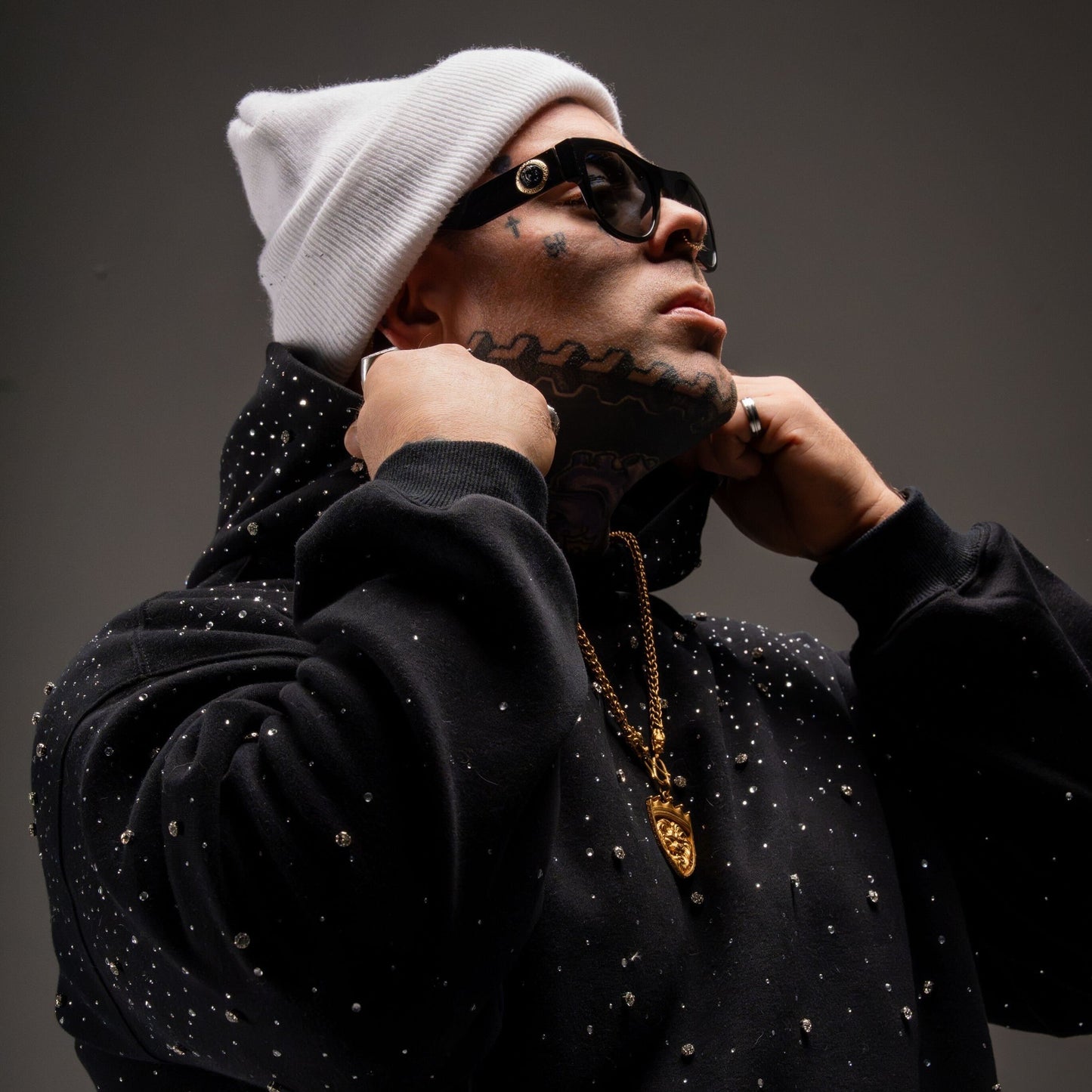 Haelkon - Rhinestone Galaxy Hoodie