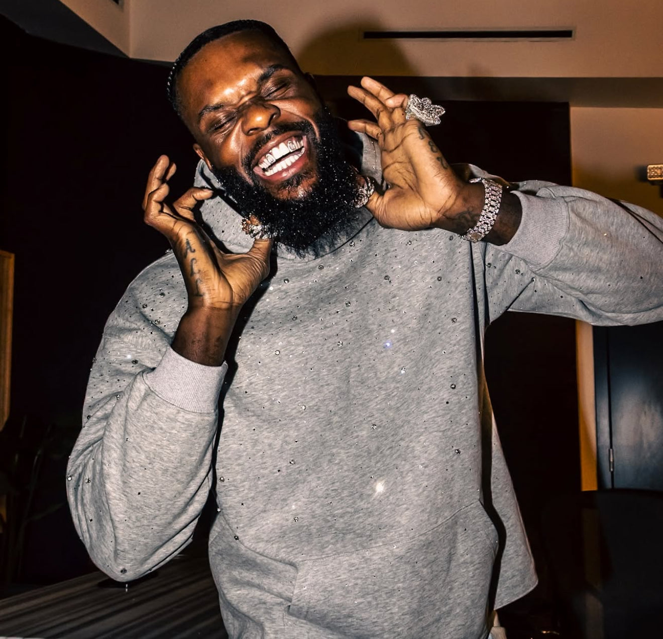 Haelkon - Rhinestone Galaxy Hoodie